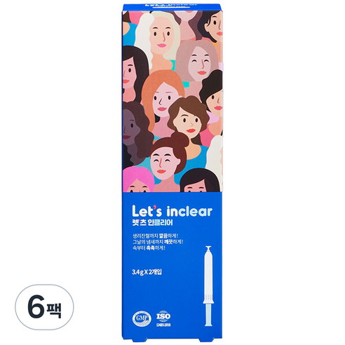 인클리어 렛츠 여성청결제, 3.4g, 6개