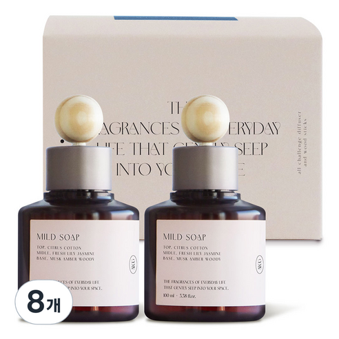 올챌린지 디퓨저, 마일드솝, 100ml, 8개