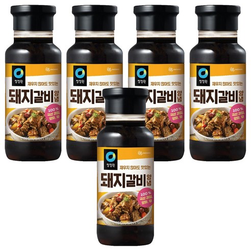 청정원 돼지갈비양념 500g, 5개
