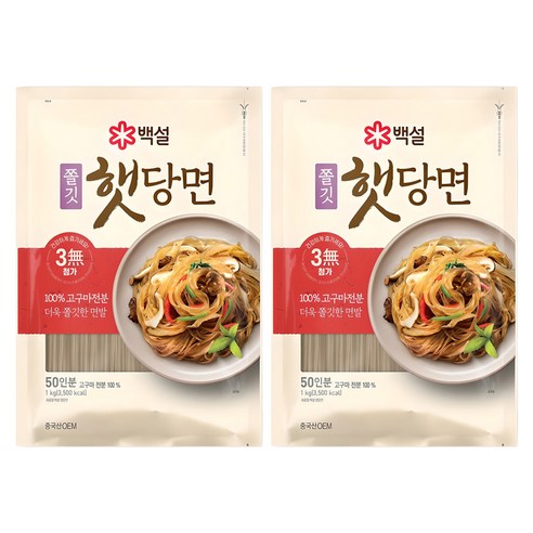 백설 햇당면, 1kg, 2개