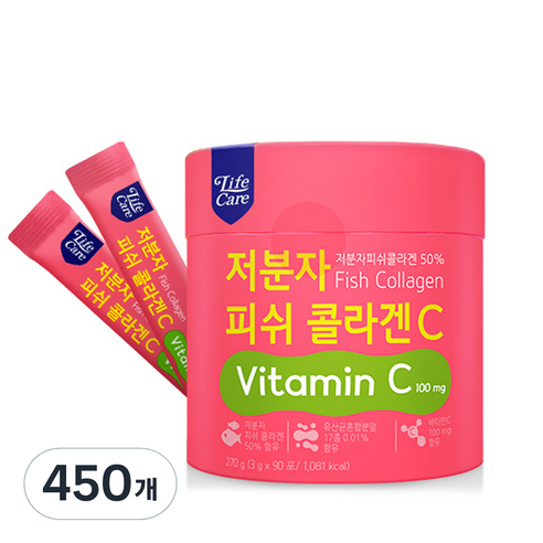 라이프케어 저분자 피쉬 콜라겐C, 3g, 450개