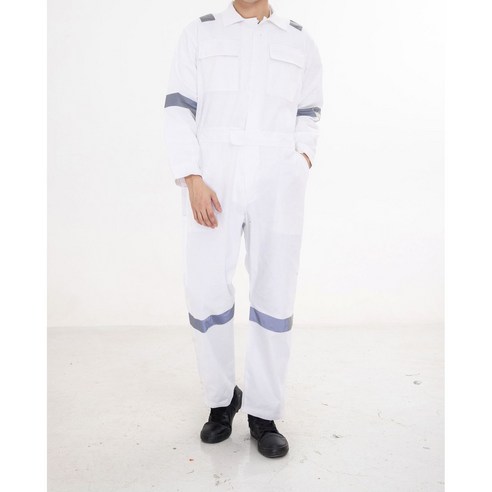 미화부장 빅사이즈 일체형 스즈키 반사띠 작업복 정비복 용접복 점프수트, 03 회색, 1개