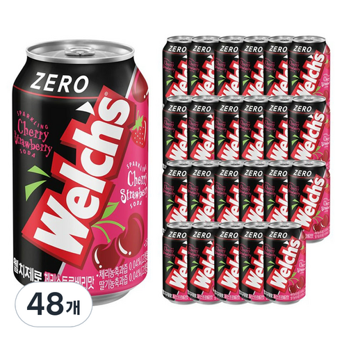 웰치 제로 체리스트로베리맛, 48개, 355ml