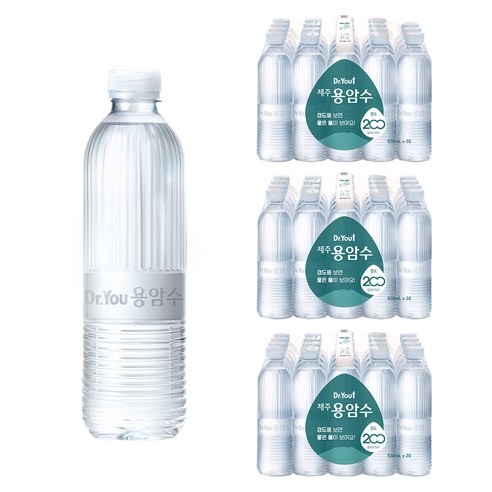 닥터유 제주 용암수 무라벨, 530ml, 60개