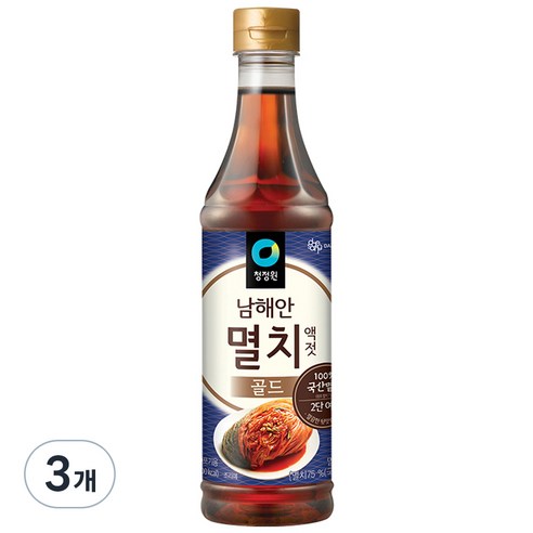 청정원 멸치골드액젓, 1kg, 3개