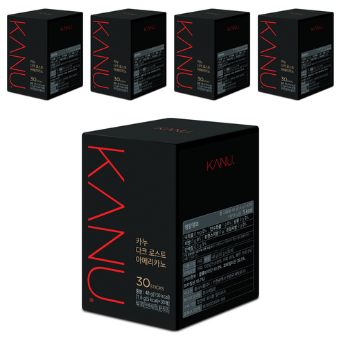 카누 다크 로스트 아메리카노 원두커피믹스, 1.6g, 30개입, 5개