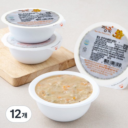 짱죽 웰빙죽 쌀눈 한우야채죽 (냉장), 200g, 12개