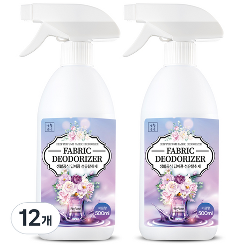 생활공식 플로럴 딥퍼퓸 섬유탈취제, 12개, 500ml
