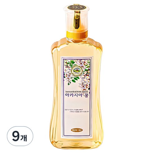 산내들농원 프리미엄 아카시아꿀, 500g, 9개
