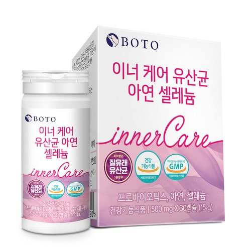 질유산균  보뚜 이너 케어 유산균 아연 셀레늄 15g, 1개