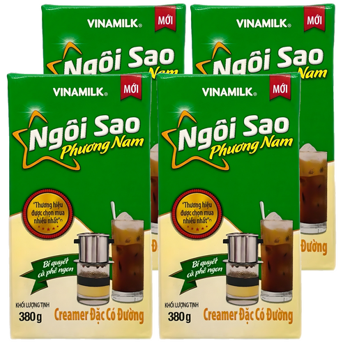 VINAMILK 응오이사오 프엉남 연유, 380g, 4개