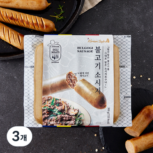 존쿡델리미트 불고기 소시지, 300g, 3개