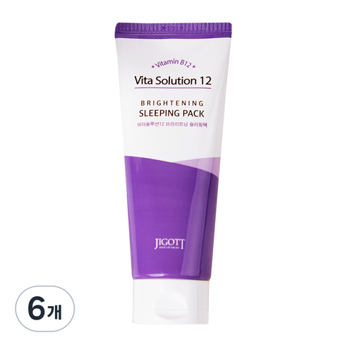지고트 비타솔루션 12 브라이트닝 슬리핑팩, 6개, 180ml