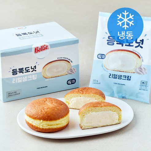 듬뿍도넛 리얼생크림 (냉동), 100g, 1개, 3개입