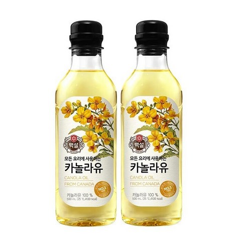 백설 카놀라유, 500ml, 2개