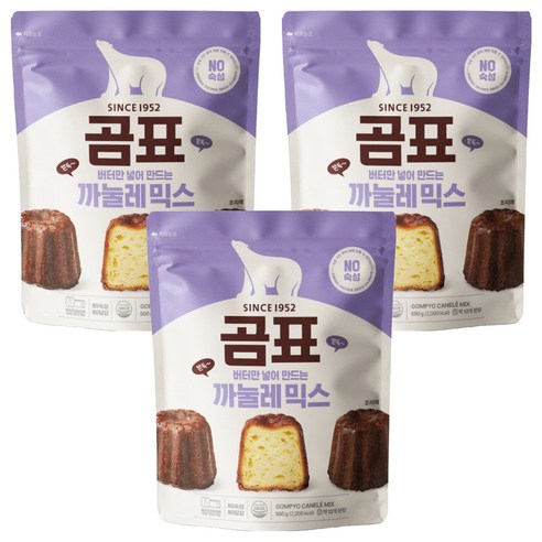 곰표 까눌레 믹스, 500g, 3개