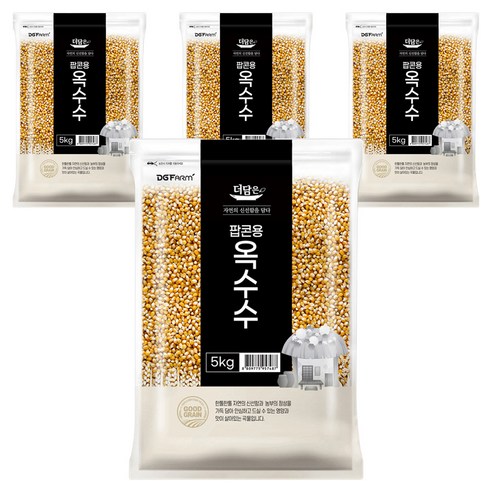 더담은 팝콘용 옥수수, 5kg, 4개