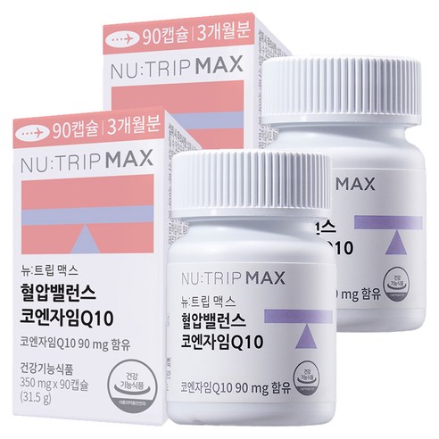 뉴트립 혈압밸런스 코엔자임Q10 대용량 350 mg, 90정, 2개