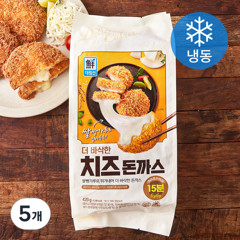 대림선 더 바삭한 치즈돈까스 (냉동), 420g, 5개