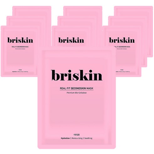 브리스킨 리얼 핏 세컨드스킨 수분집중 시트 마스크