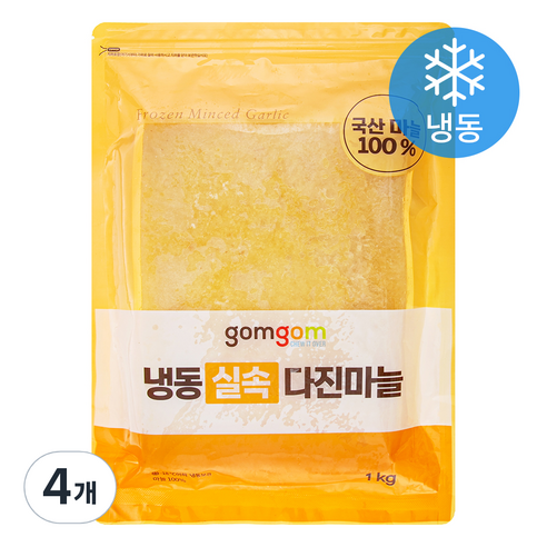 곰곰 냉동 실속 다진마늘, 1kg, 4개