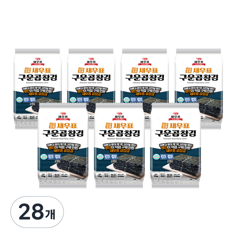 새우표 완도 구운 곱창 도시락김, 15g, 28개