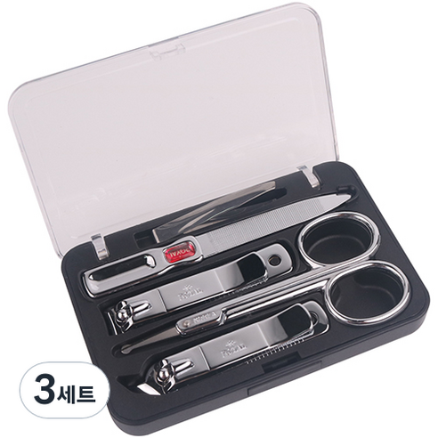 ROYAL 컴팩트 손톱깎이 세트 RKM-050, 3세트, 혼합색상