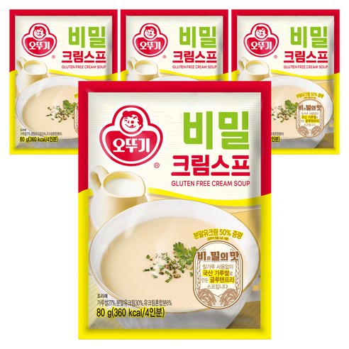 오뚜기 비밀스프 크림, 4개, 80g