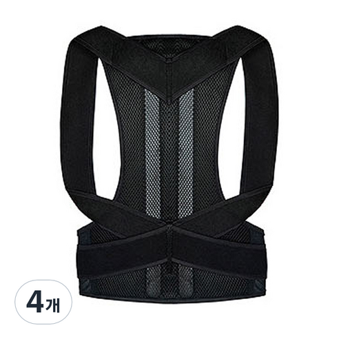 TCR 바른자세 밴드 블랙 XS, 4개