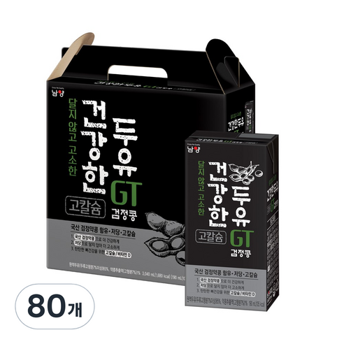 남양유업 건강한두유 검정콩, 190ml, 80개