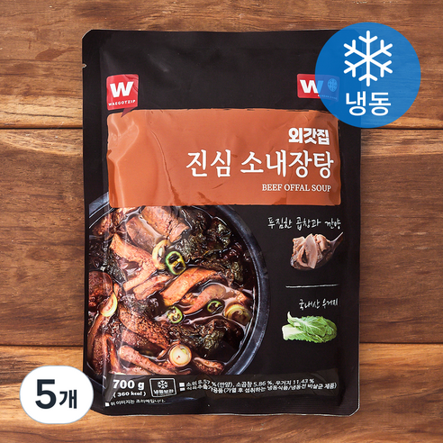 외갓집 진심 소내장탕 (냉동), 700g, 5개