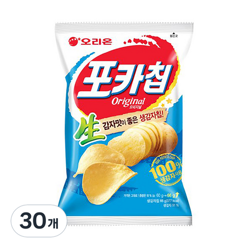 오리온 포카칩 오리지널, 66g, 30개