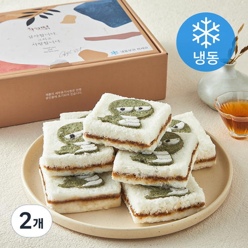착한떡 달콤한 뱀모양 백설기 (냉동), 90g, 2개, 9개입