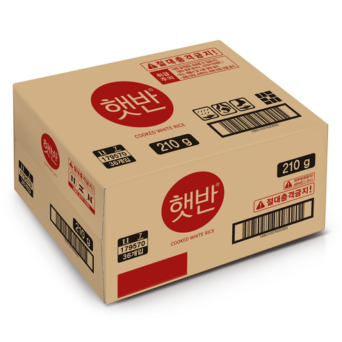 햇반 백미밥 209mg, 210g, 36개