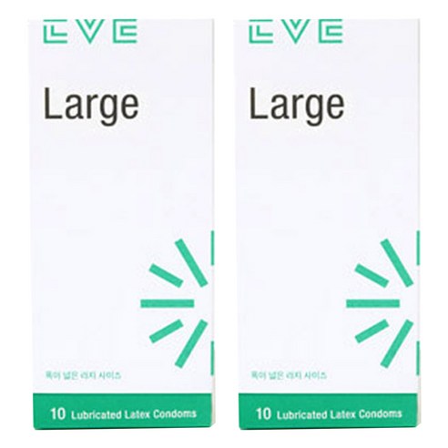 EVE 라지 일반형 콘돔, 2개, 10개입