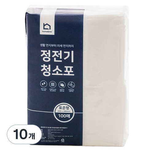 홈앤미 정전기 청소포 100매, 10개