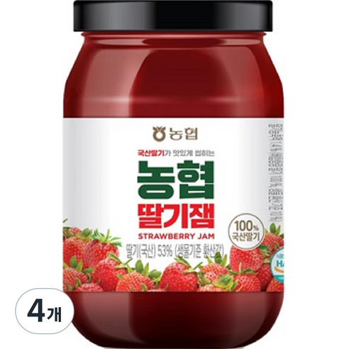 농협 딸기잼, 4개, 370g