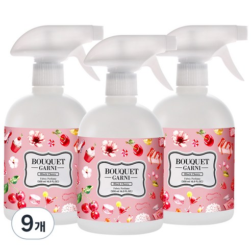 부케가르니 섬유탈취제, 500ml, 9개, 블랙체리