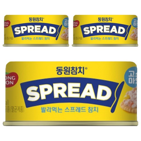동원참치 스프레드 고소마요, 100g, 3개