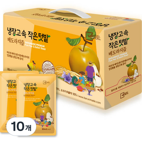 냉장고 속 작은 텃밭 배도라지즙, 2.4L, 10개