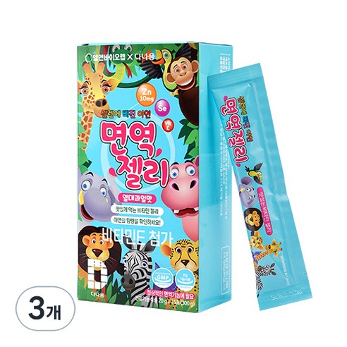 다나음 면역젤리 아연 셀렌 비타민E 함유, 300g, 3개