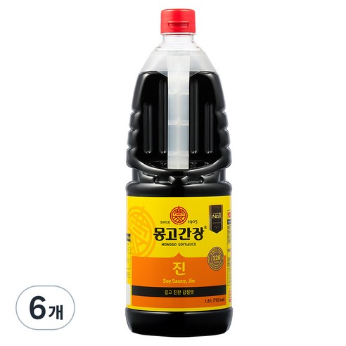 몽고식품 마산 몽고 진간장, 1.8L, 6개