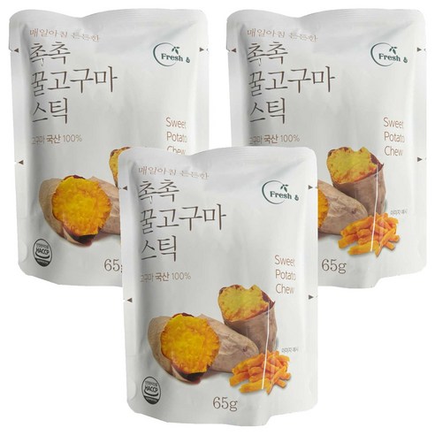 촉촉 꿀고구마 스틱, 65g, 3개