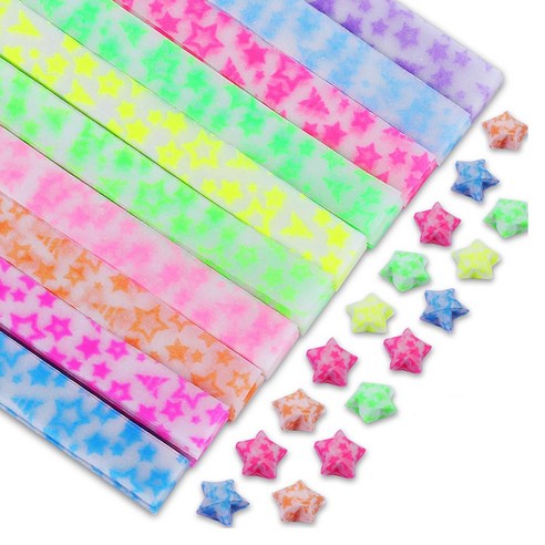 미소로운 이벤트 양면 별 종이접기 멀티페이퍼 야광 별로 특별한 순간을 만들어보세요! 별접기종이