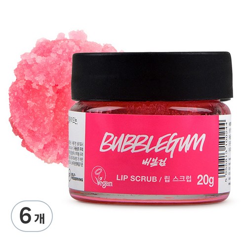 러쉬 립 스크럽 20g, 버블검, 6개