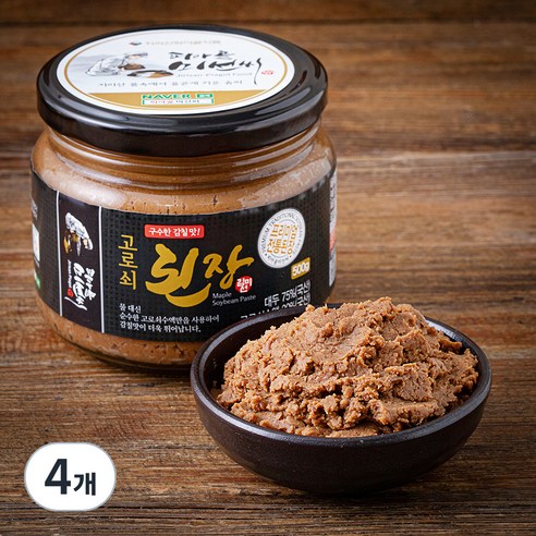 피아골미선씨 고로쇠된장, 500g, 4개