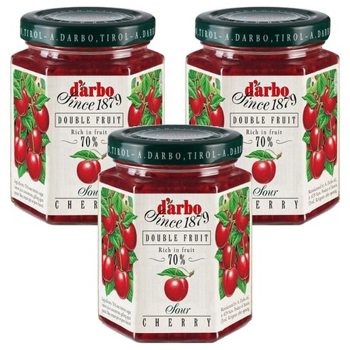 다보 사우어체리잼, 200g, 3개