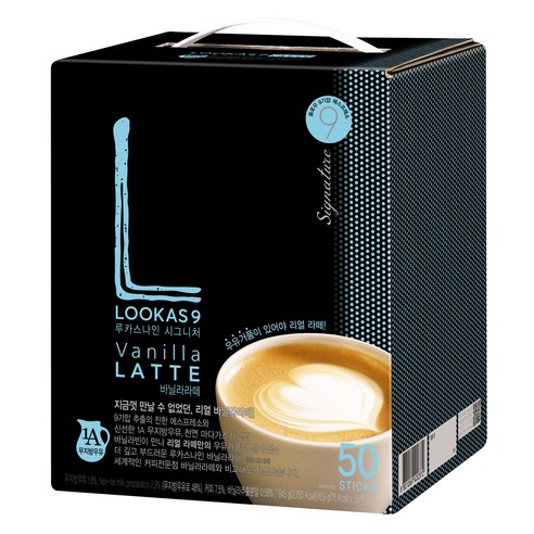 루카스나인 시그니처 바닐라 라떼, 16.9g, 50개입