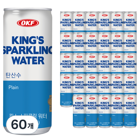 오케이에프 킹스 스파클링 워터, 250ml, 60개