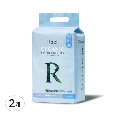 라엘 남녀공용 요실금 패드 중용량, 30개입, 2개